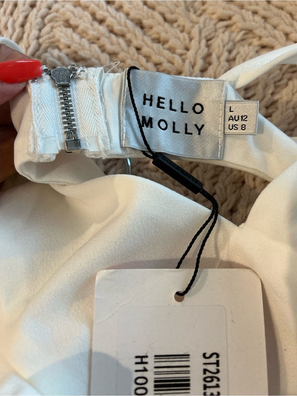 Hello Molly White Ruffle V-Neck Mini Dress - Picture 10 of 15